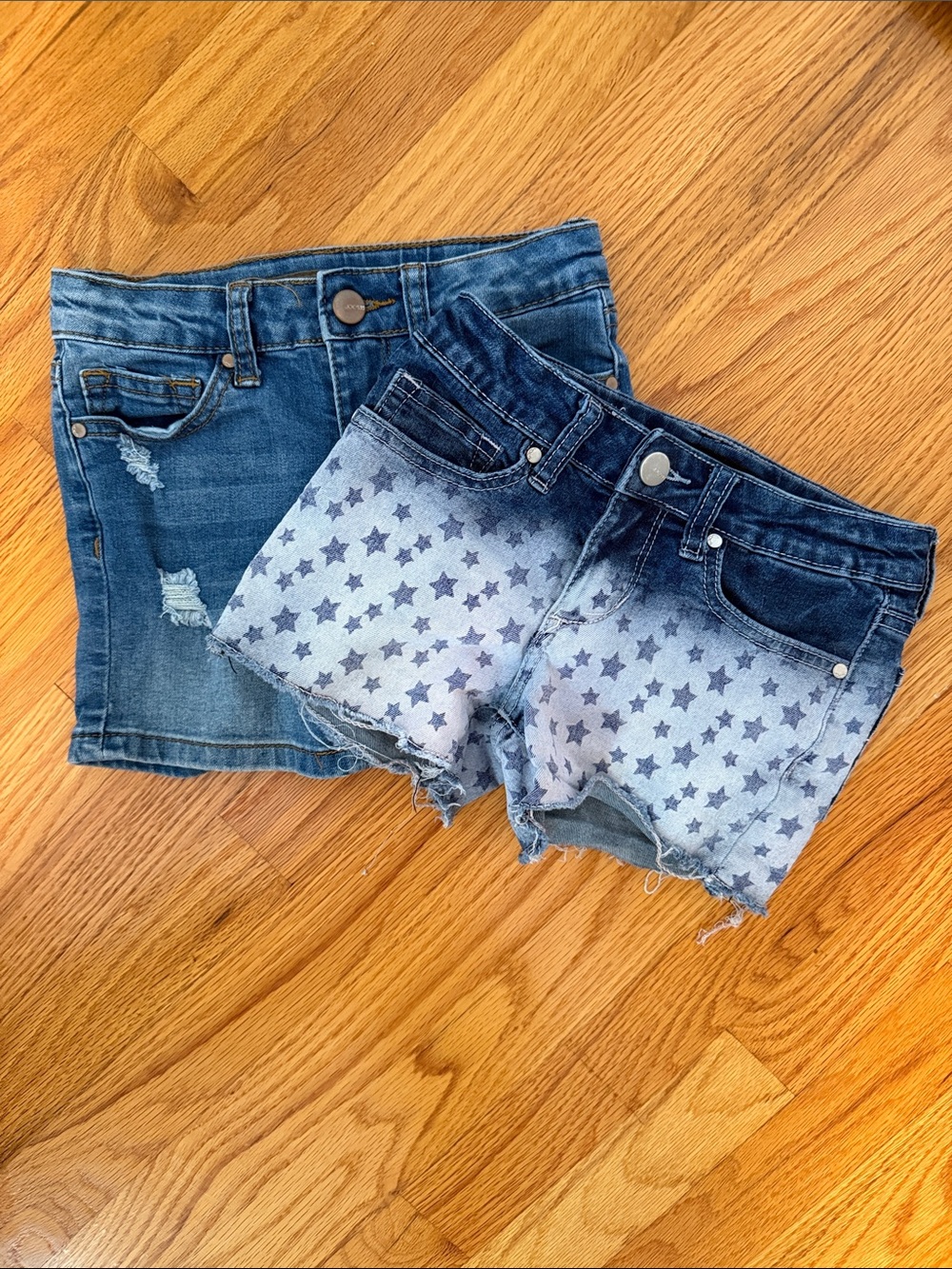 Joe's Jeans Girls Blue Denim Shorts - Star Print